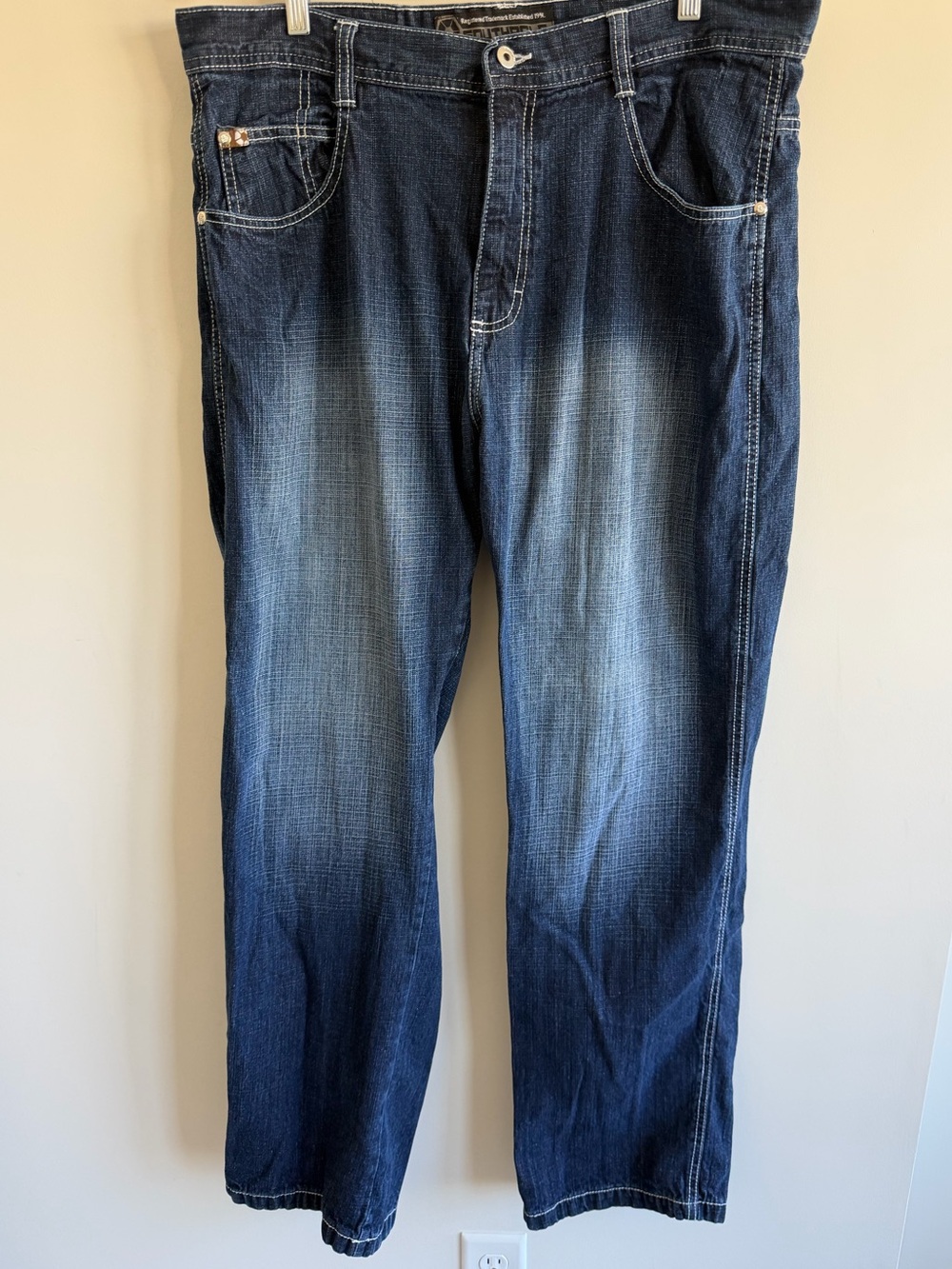 Southpole 4180 Baggy Jeans Mens 36 Dark Wash Y2K Hip Hop Wide Leg